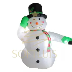 Inflatable snowman decoration in California